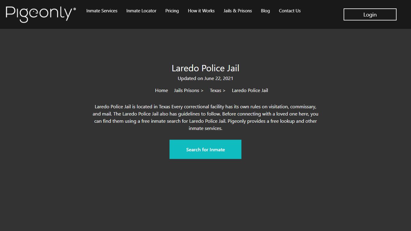 Laredo Police Jail Inmate Search | Texas